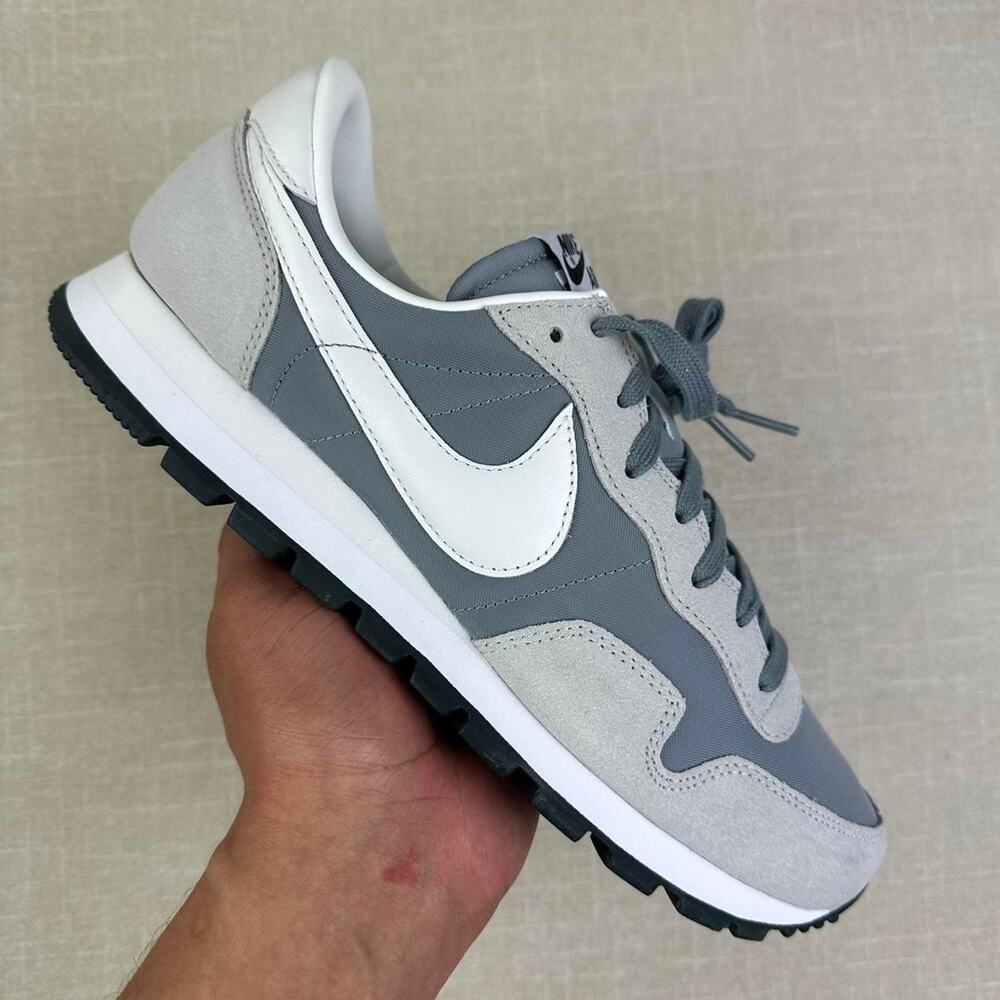 Nike Men's Grey and White Athletic Sneakers